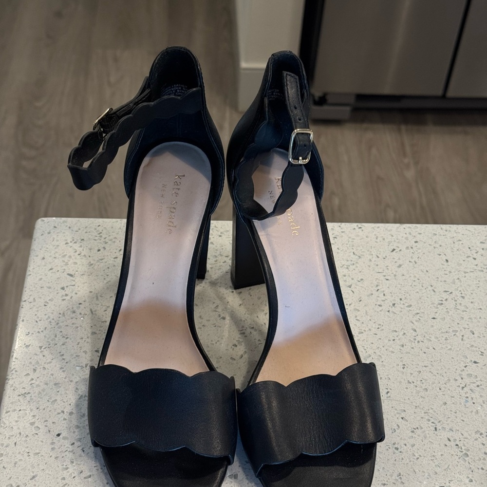 Kate Spade Black Stiletto Heels with Ankle Strap